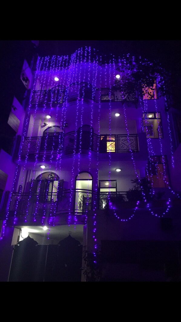 Front of property – evening/night