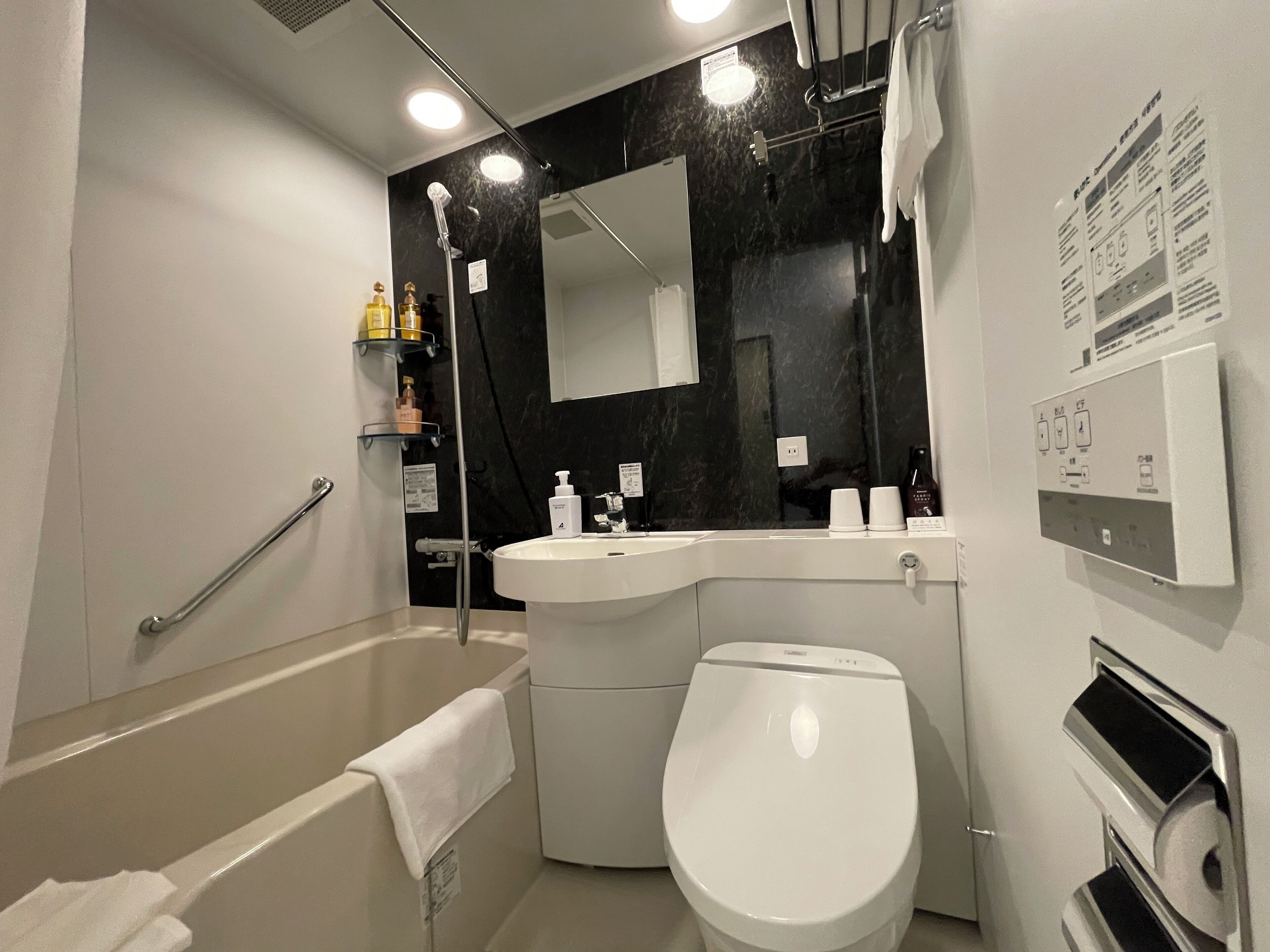 superior twin room, non smoking | bathroom | combined shower/bathtub, hair dryer, slippers, electronic bidet