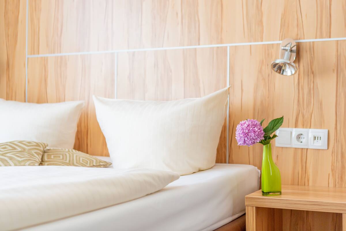 Hypo-allergenic bedding available, desk, blackout drapes, soundproofing
