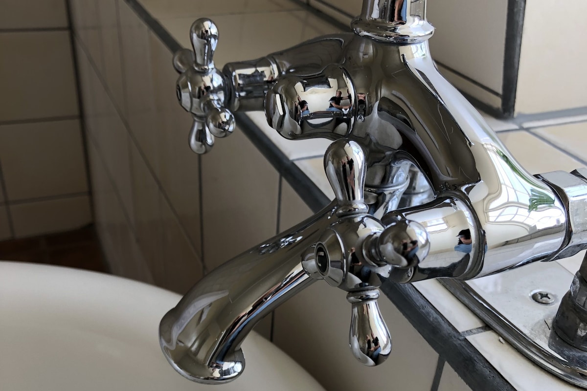 Bathroom | Free toiletries, hair dryer, heated floors (bathroom), towels