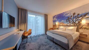 Bộ đồ giường cao cấp, két bảo mật tại phòng