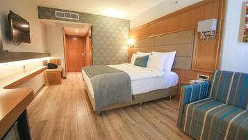 Premium bedding, minibar, in-room safe, desk