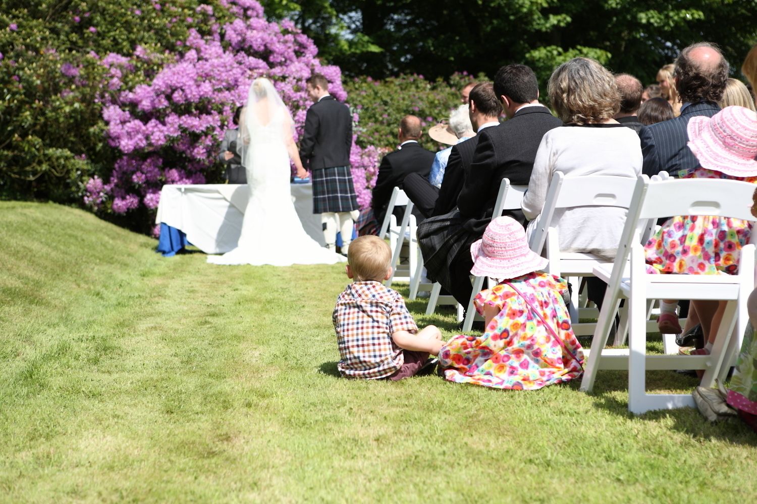 outdoor wedding area