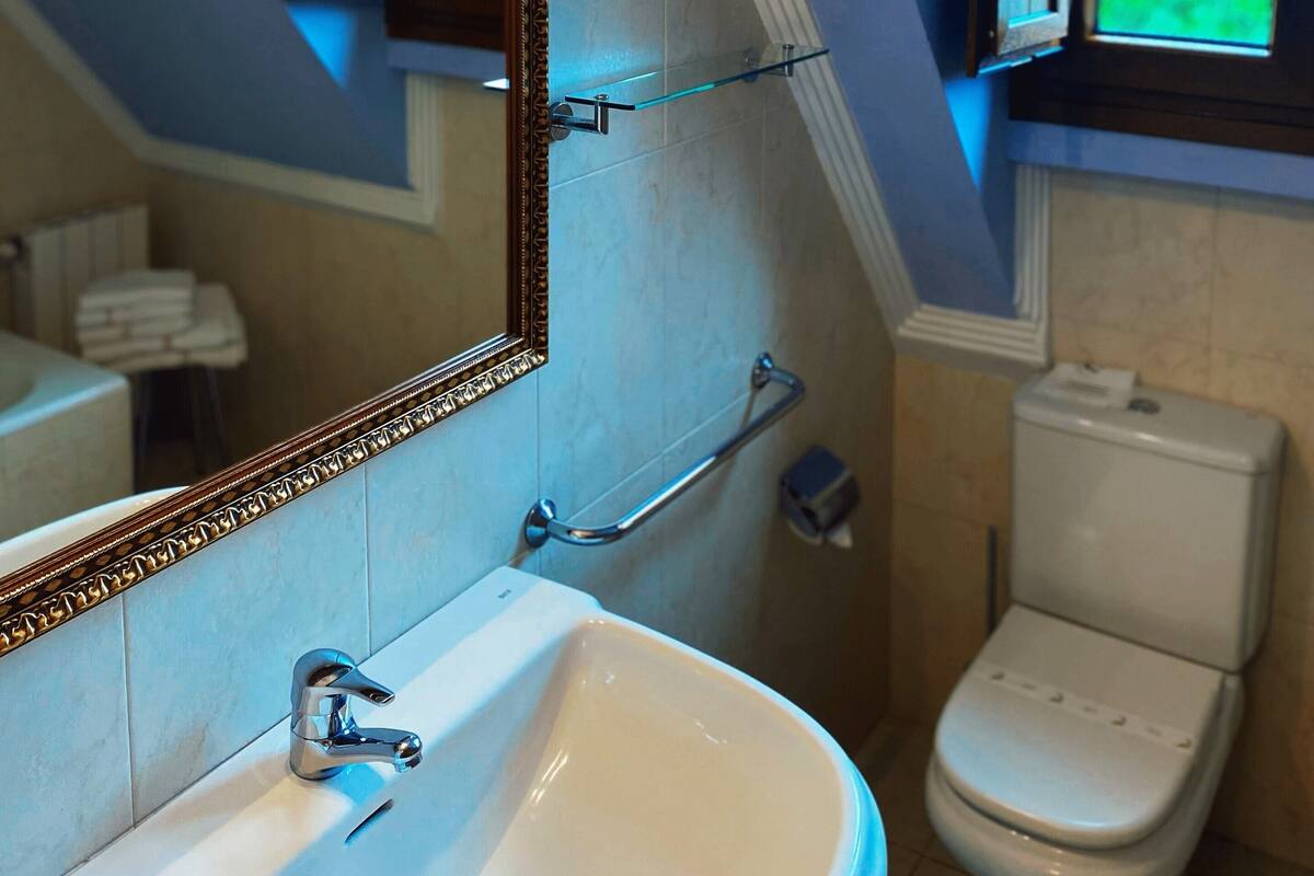 standard double or twin room | bathroom | rainfall showerhead, free toiletries, hair dryer, bidet