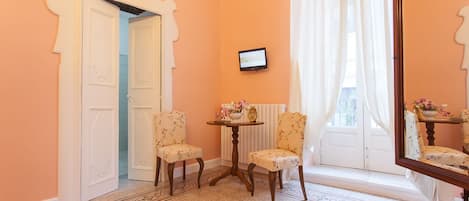 Double or Twin Room, Balcony | Living area | Flat-screen TV