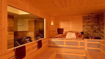 Sauna seca, banheira de hidromassagem, sauna a vapor