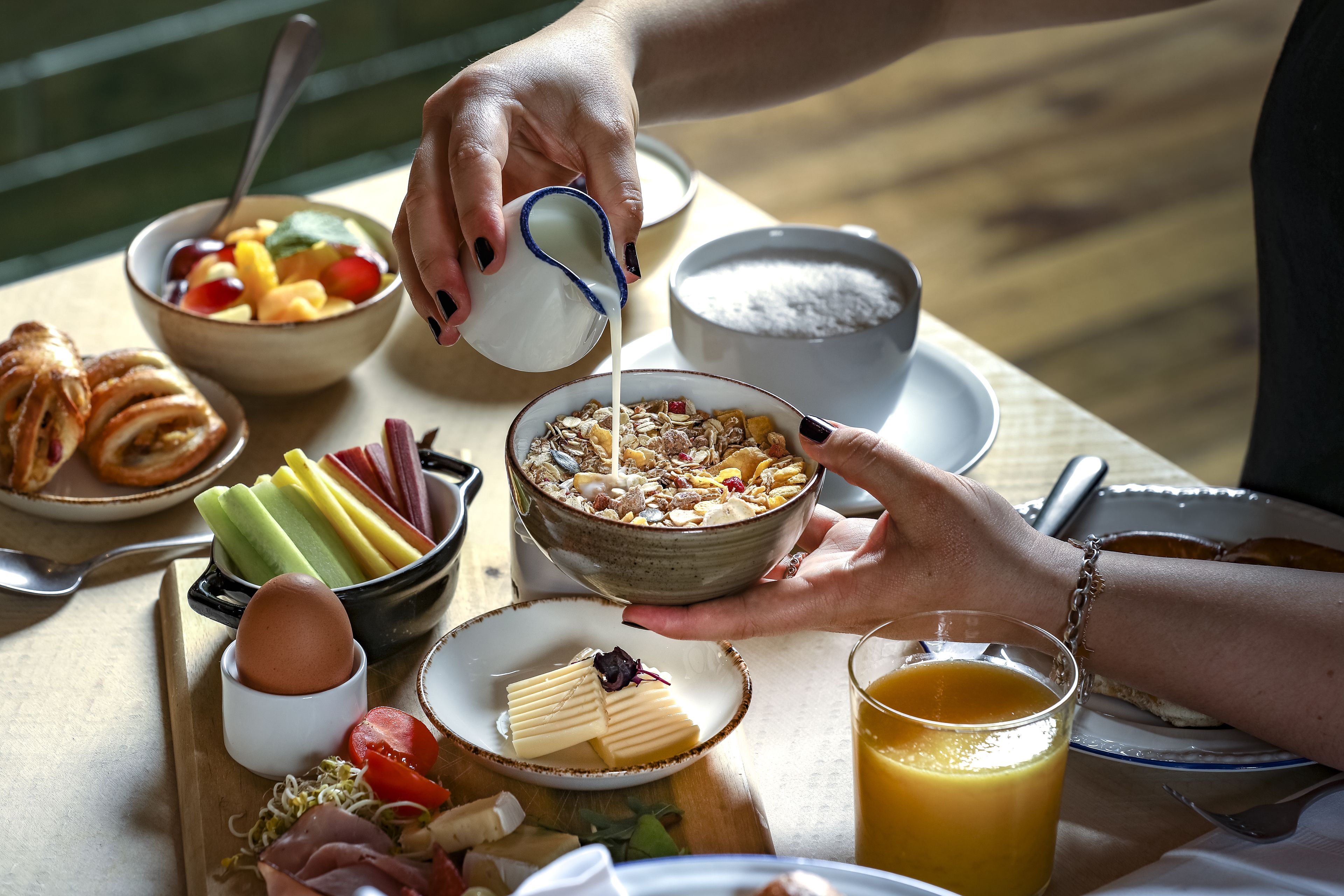 daily buffet breakfast (eur 17 per person)