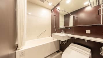 Hair dryer, slippers, electronic bidet, towels