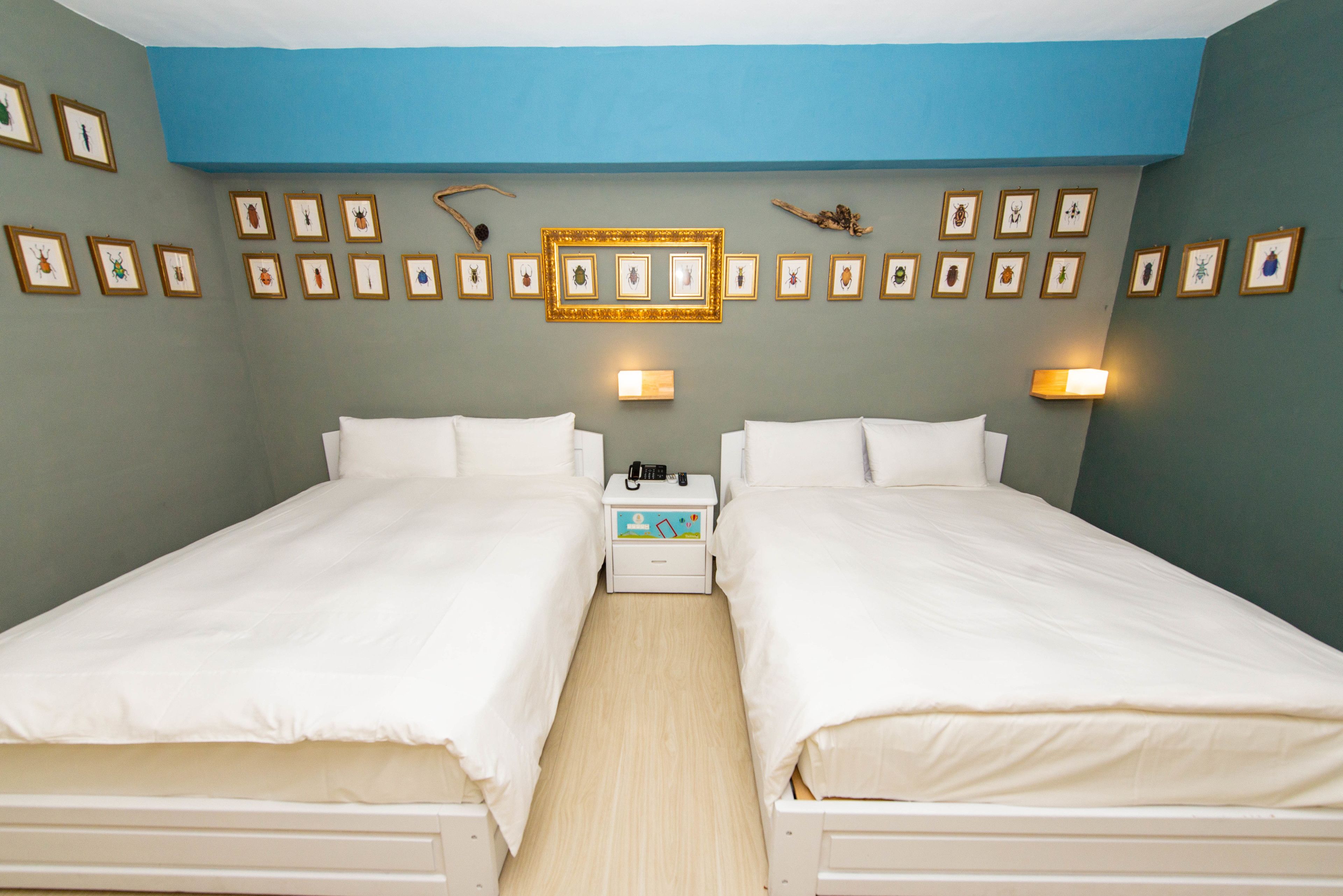 family quadruple room, 2 double beds | desk, blackout curtains, soundproofing, free wifi