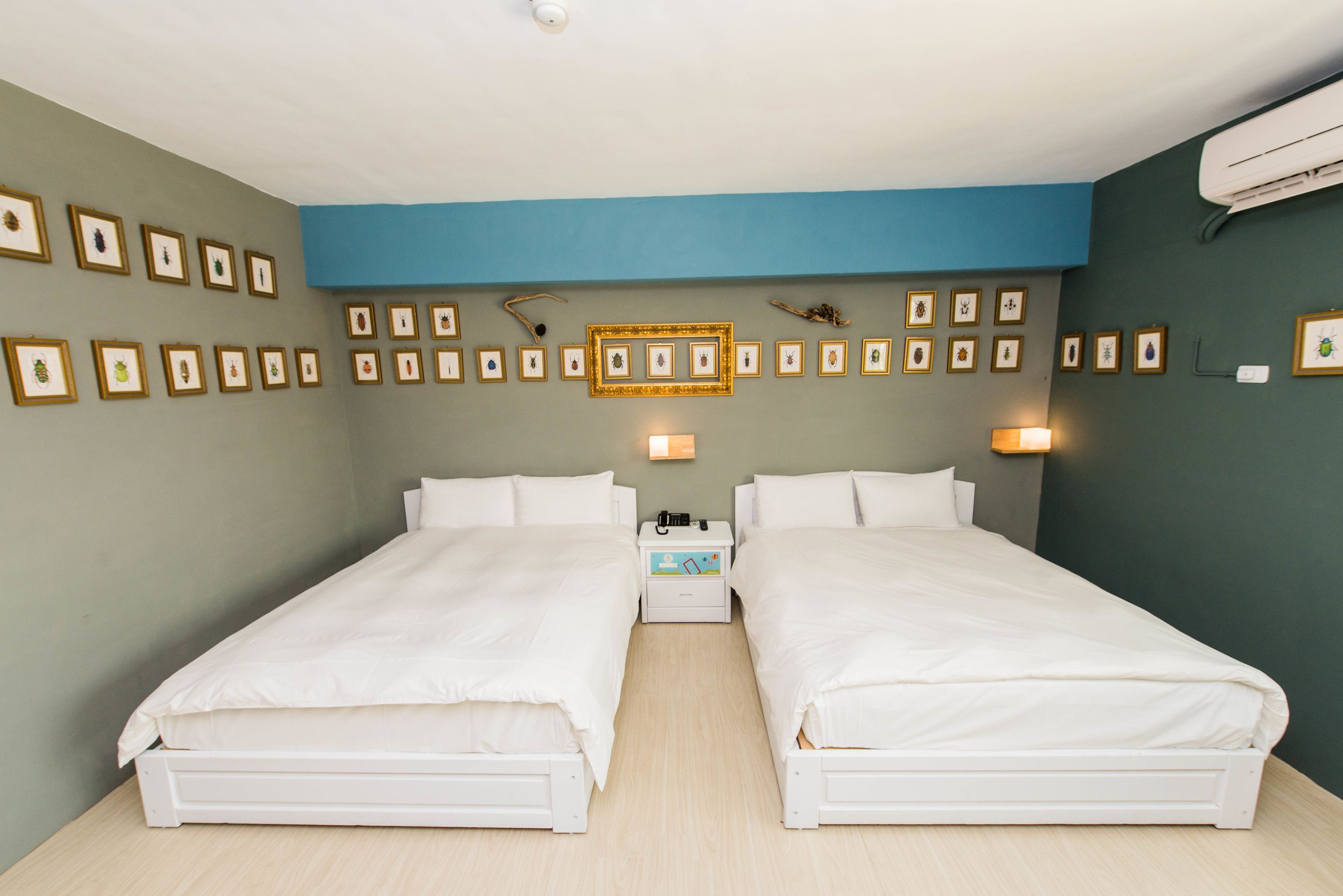 family quadruple room, 2 double beds | desk, blackout curtains, soundproofing, free wifi