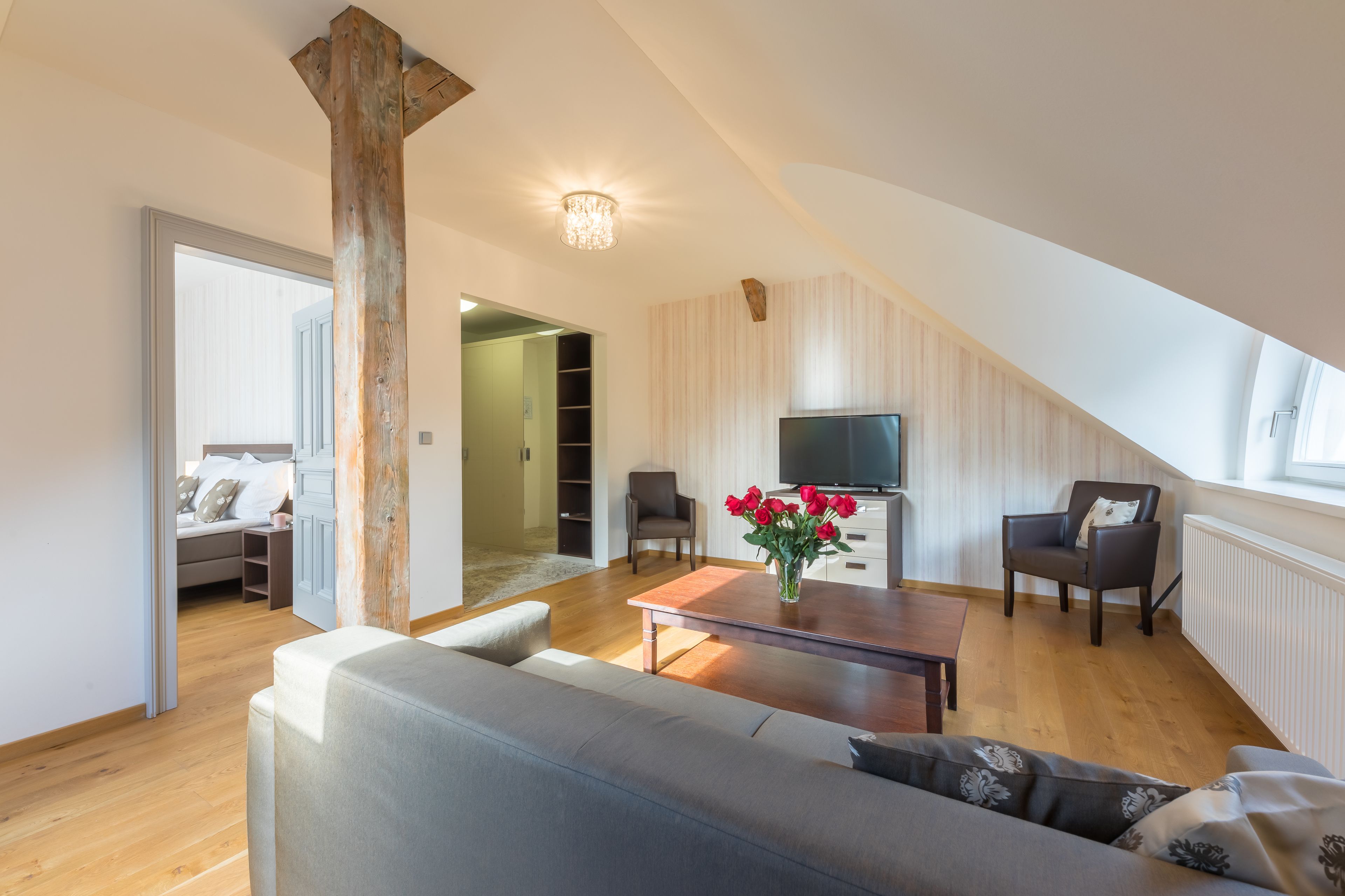 deluxe suite | living room | flat-screen tv