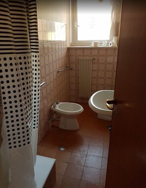 Regadera, amenidades de baño gratuitas, bidet, toallas 