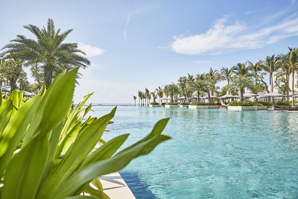 3 outdoor pools, open 7:00 AM to 6:00 PM, pool umbrellas, sun loungers - The Apurva Kempinski Bali (Nusa Dua)