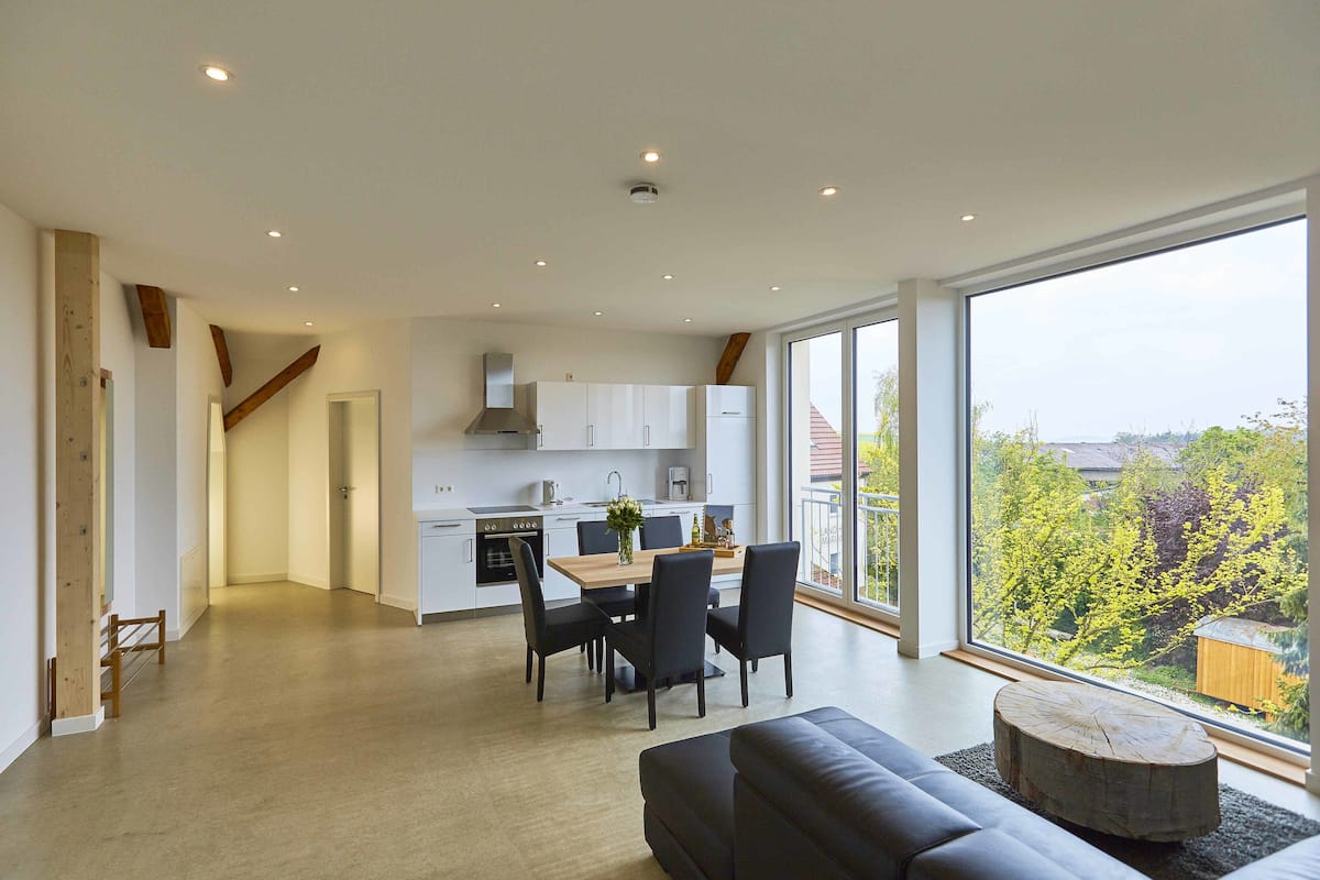 Family Apartment, 2 Bedrooms, Valley View (Dreilaenderblick) | Living area | Flat-screen TV