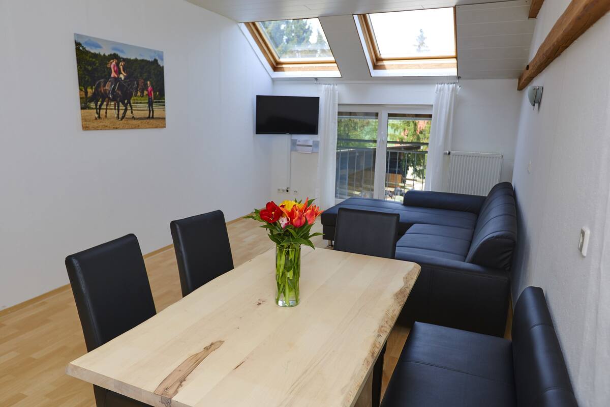 Family Apartment, 2 Bedrooms (Kirschbluete) | Living area | Flat-screen TV