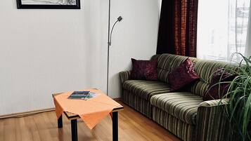 Standard Double Room, 1 Queen Bed | Living area | Flat-screen TV