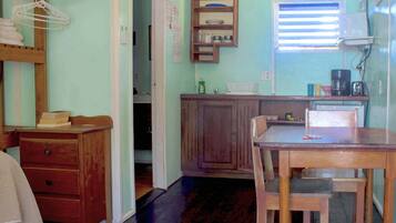 Basic Cabin, 1 Queen Bed, Kitchenette, Ocean View | 1 bedroom, individually decorated, individually furnished