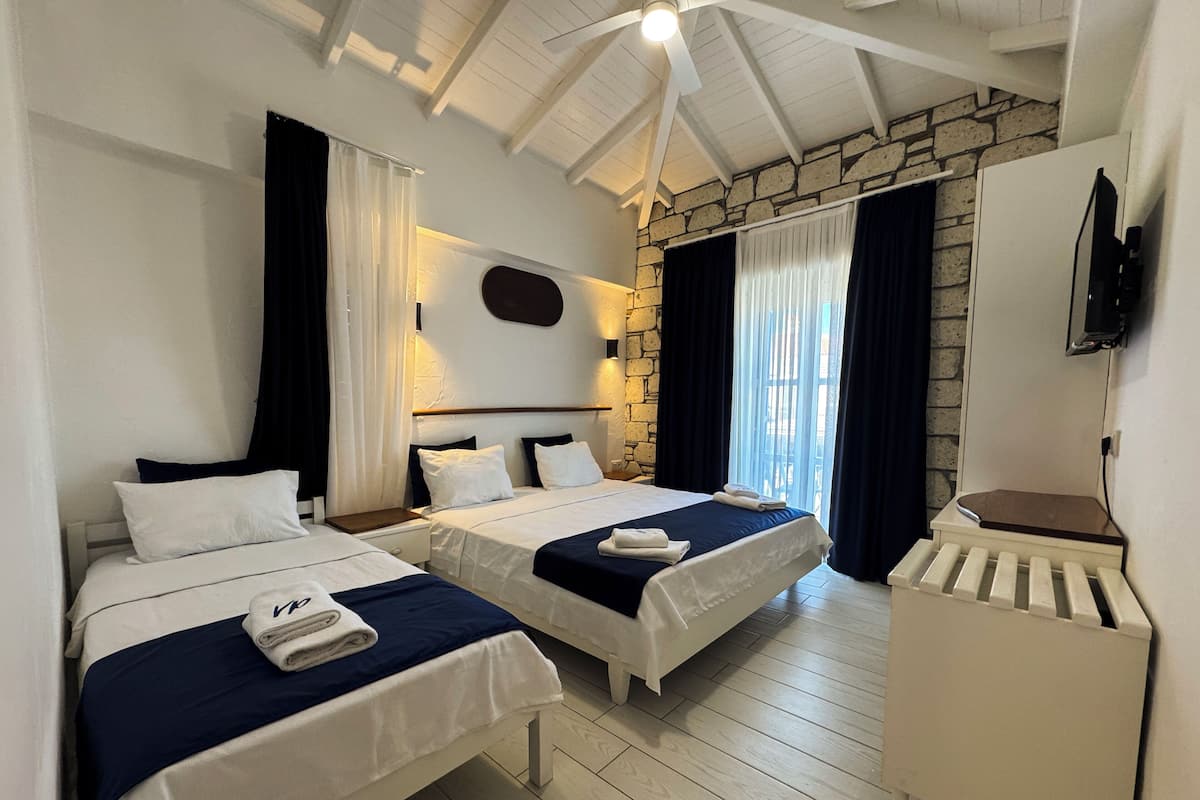 Premium bedding, minibar, desk, laptop workspace