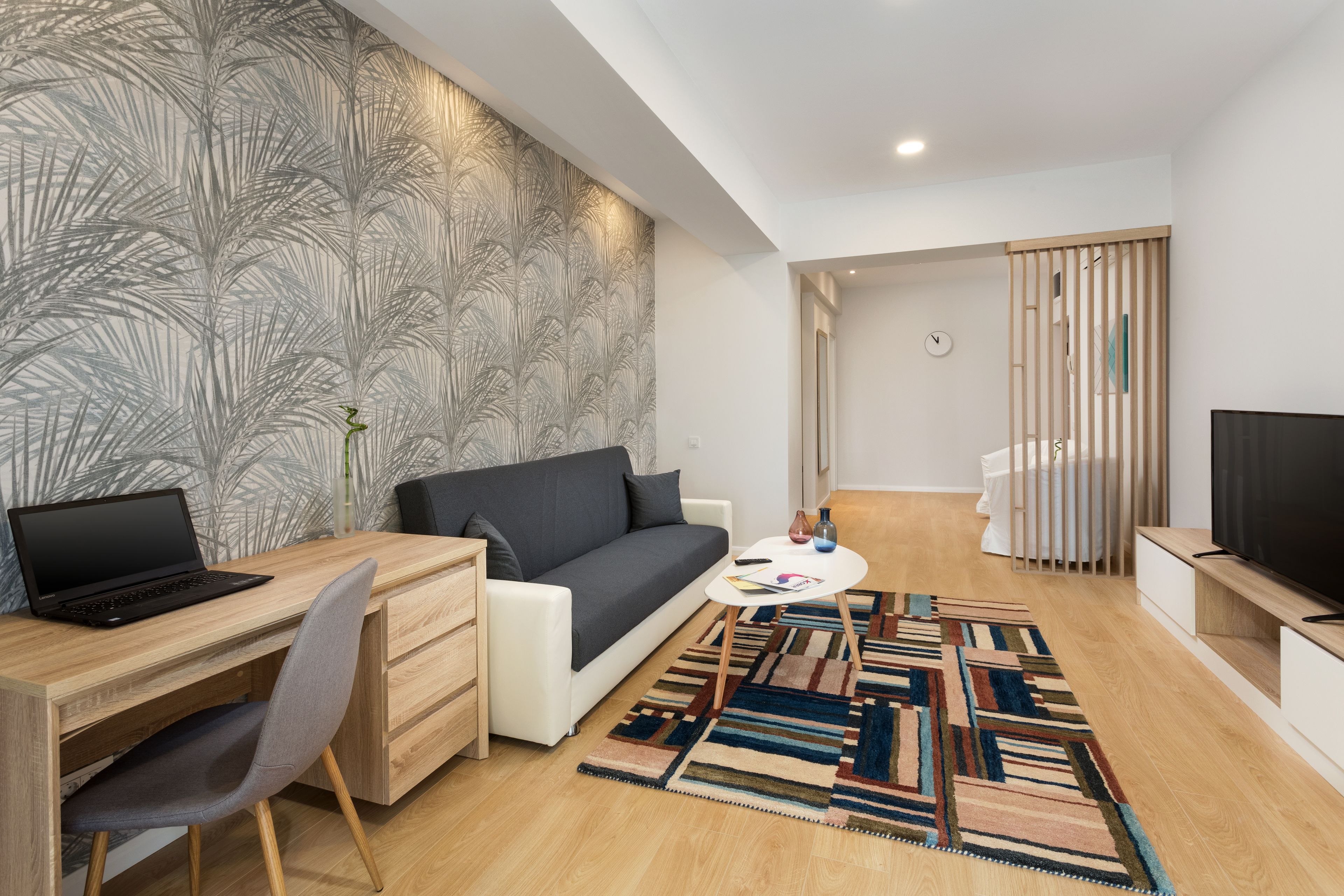 standard double room, balcony | living area | led tv