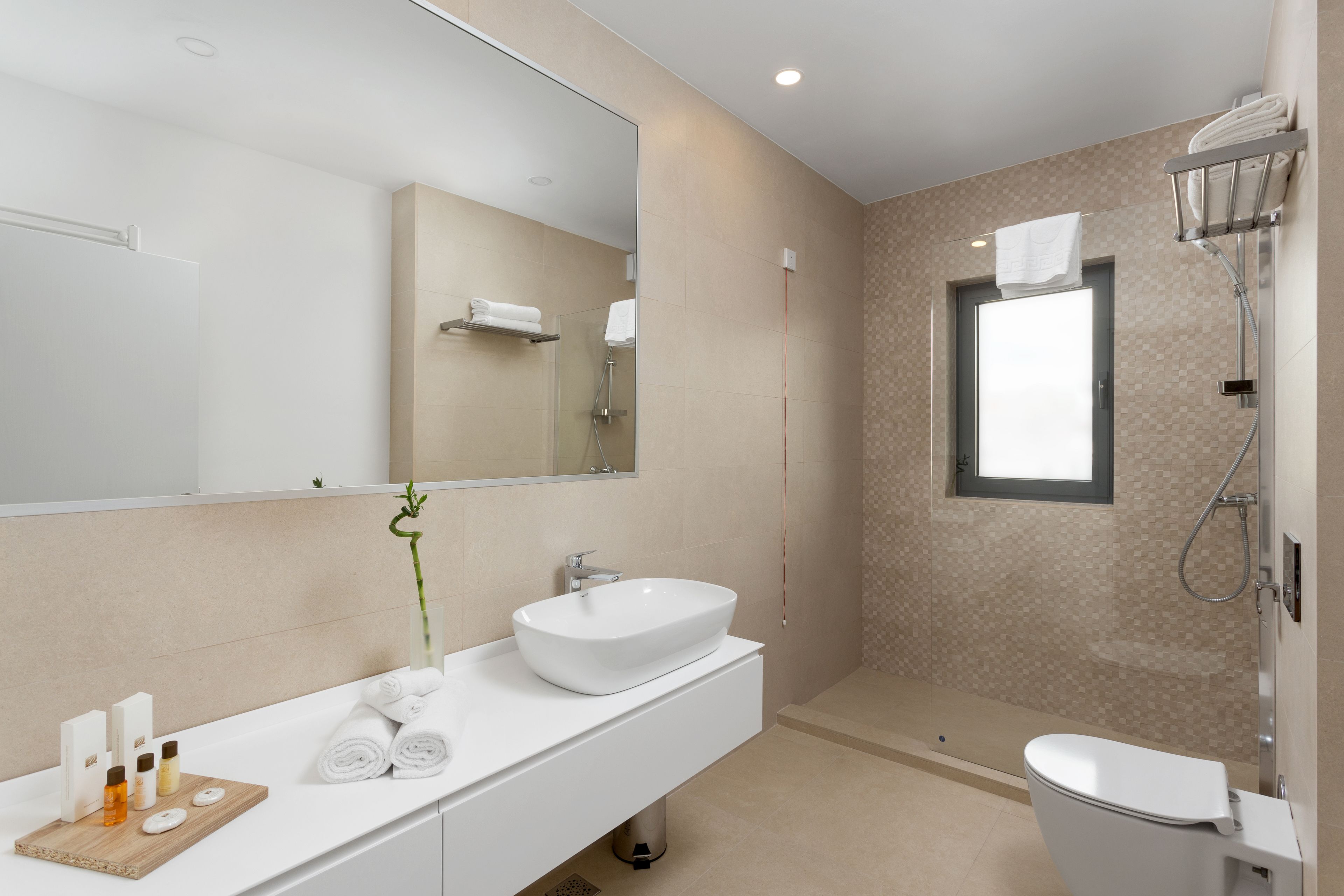 free toiletries, hair dryer, bathrobes, slippers