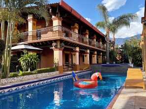 Indoor pool, outdoor pool
