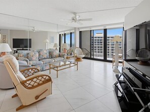 Living Room with balcony access