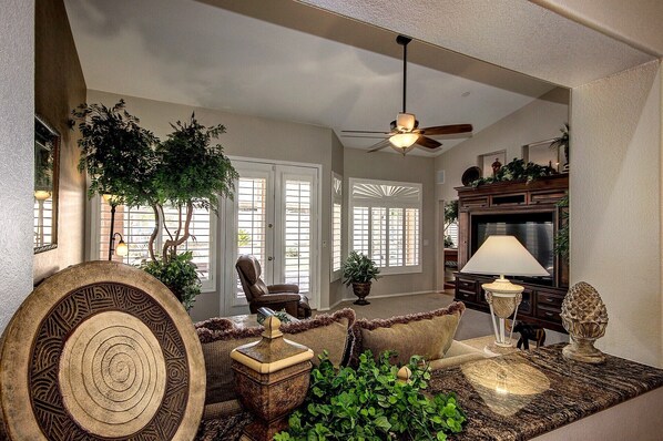 Smart TV, books, music library, video library