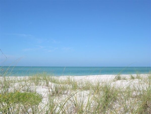 Beach nearby, sun loungers
