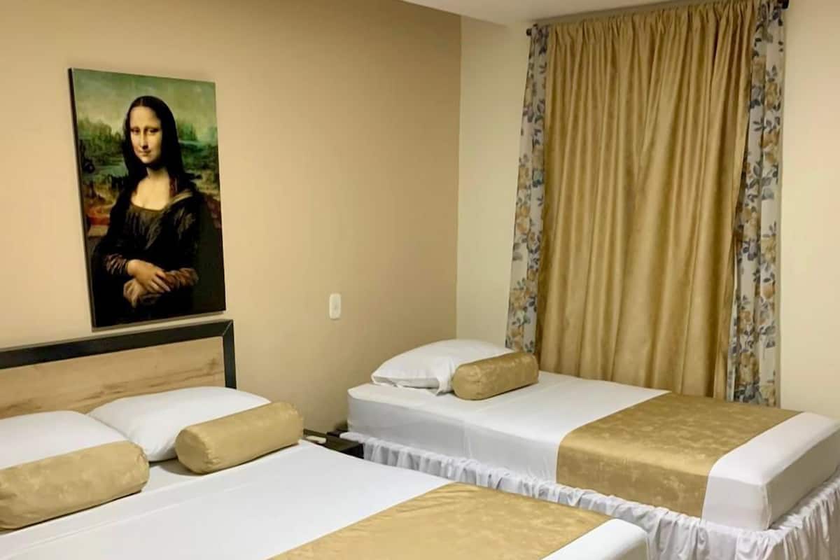 Double Room (2 Beds) | Blackout curtains, soundproofing, iron/ironing board, free WiFi