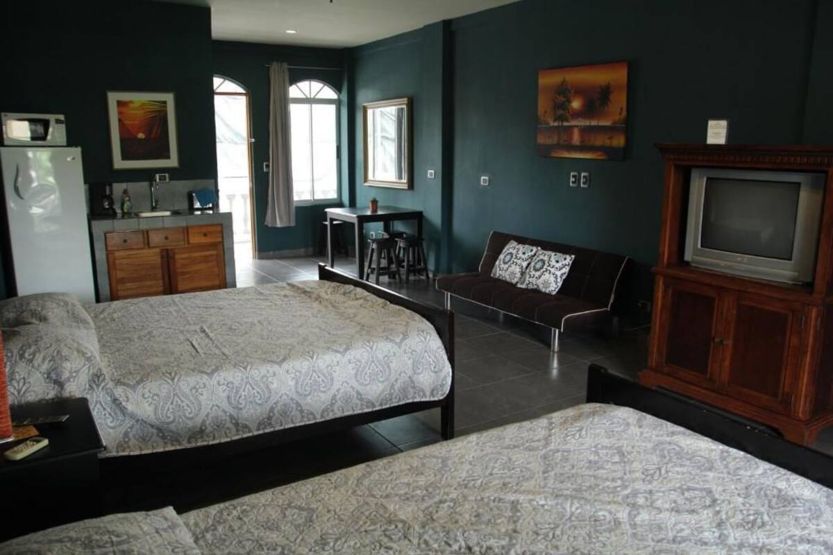Studio | 2 bedrooms, in-room safe, iron/ironing board, bed sheets