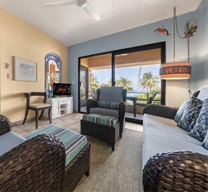 TV, DVD player - Nautibeach Condo 22  – 2 Bedroom, Family-Friendly Vacation on the Beachfront Third-Floor (Isla Mujeres)
