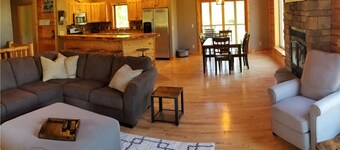Rustic Chic Vacation Home Steps to Lake Camelot & Minutes to Sand Valley Golf!