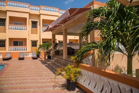 Deluxe Room, 1 Queen Bed, Balcony, Sea View | Terrace/patio