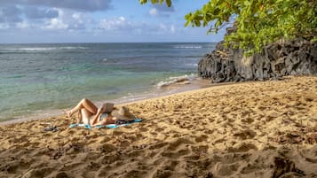 Sun-loungers, beach towels