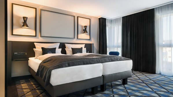 In-room safe, blackout curtains, soundproofing, free cots/infant beds