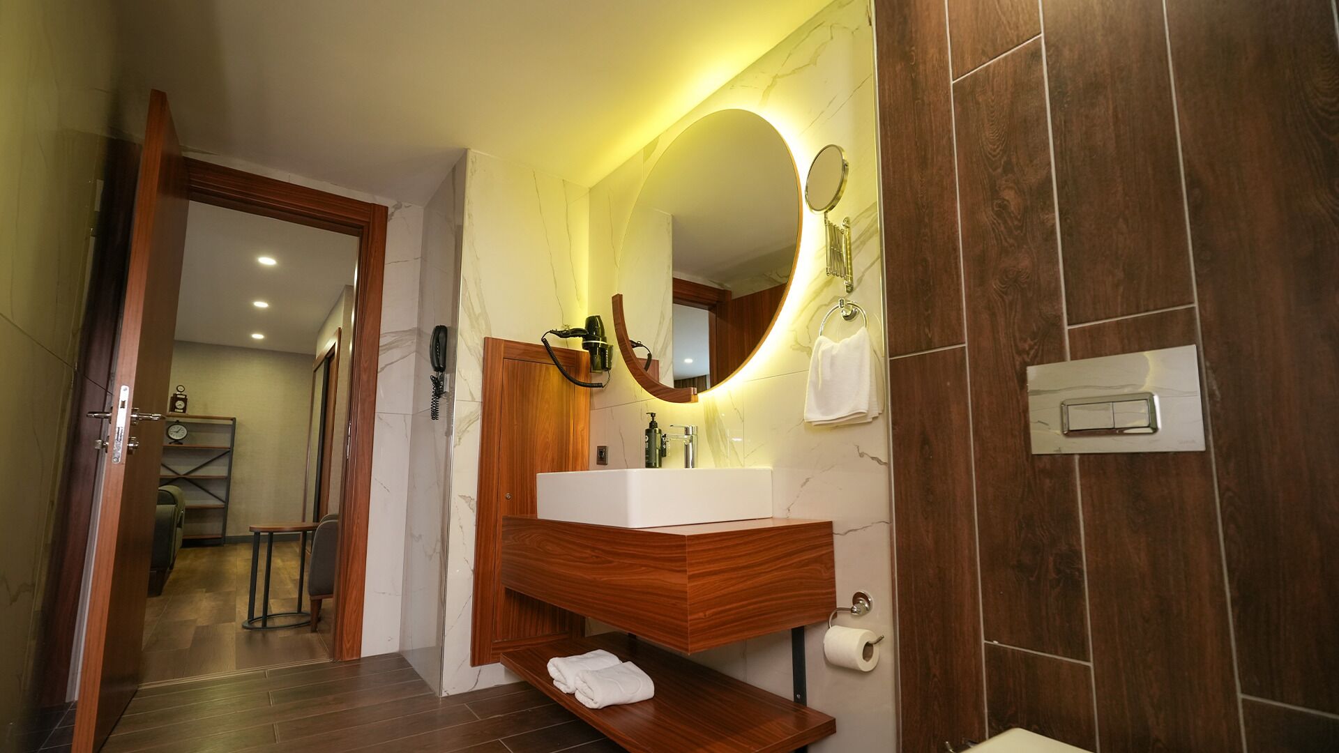 rainfall showerhead, free toiletries, hair dryer, bathrobes