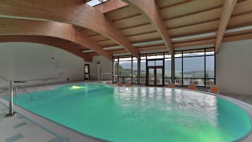 Indoor pool, open 7 AM to 8:00 PM, sun loungers