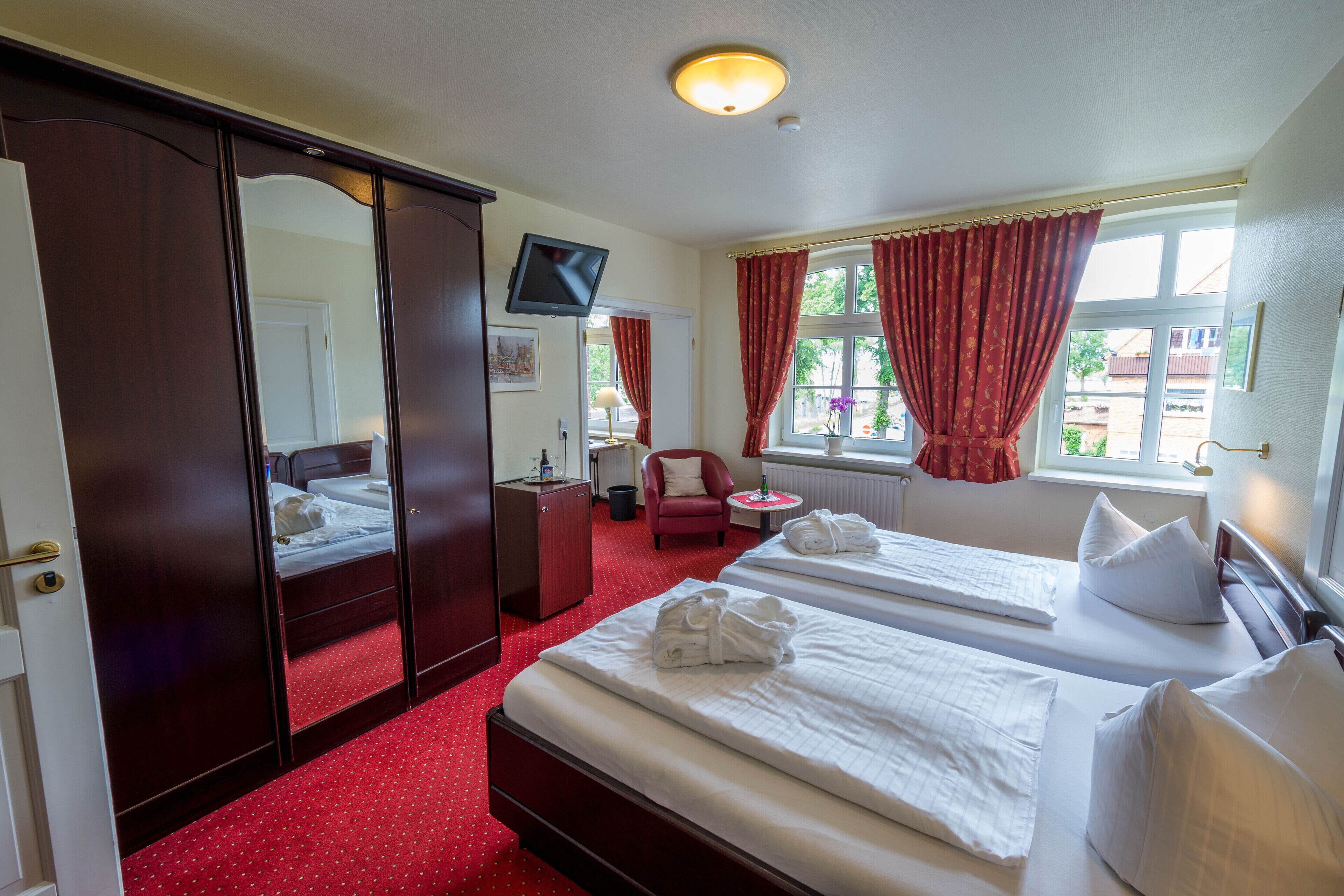 minibar, desk, free wifi, bed sheets