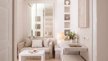 Suíte superluxo, vista para a cidade (Suite BORGO) | Roupas de cama de algodão egípcio, roupas de cama premium