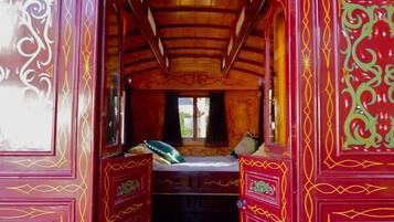ROSIE THE GYPSY WAGON | Individually decorated, individually furnished, iron/ironing board