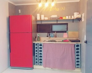 Family House, 3 Bedrooms, Non Smoking | Private kitchen | Fridge, microwave, rice cooker, cookware/dishes/utensils - RedMu:N (Busan)