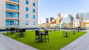 Outdoor banquet area