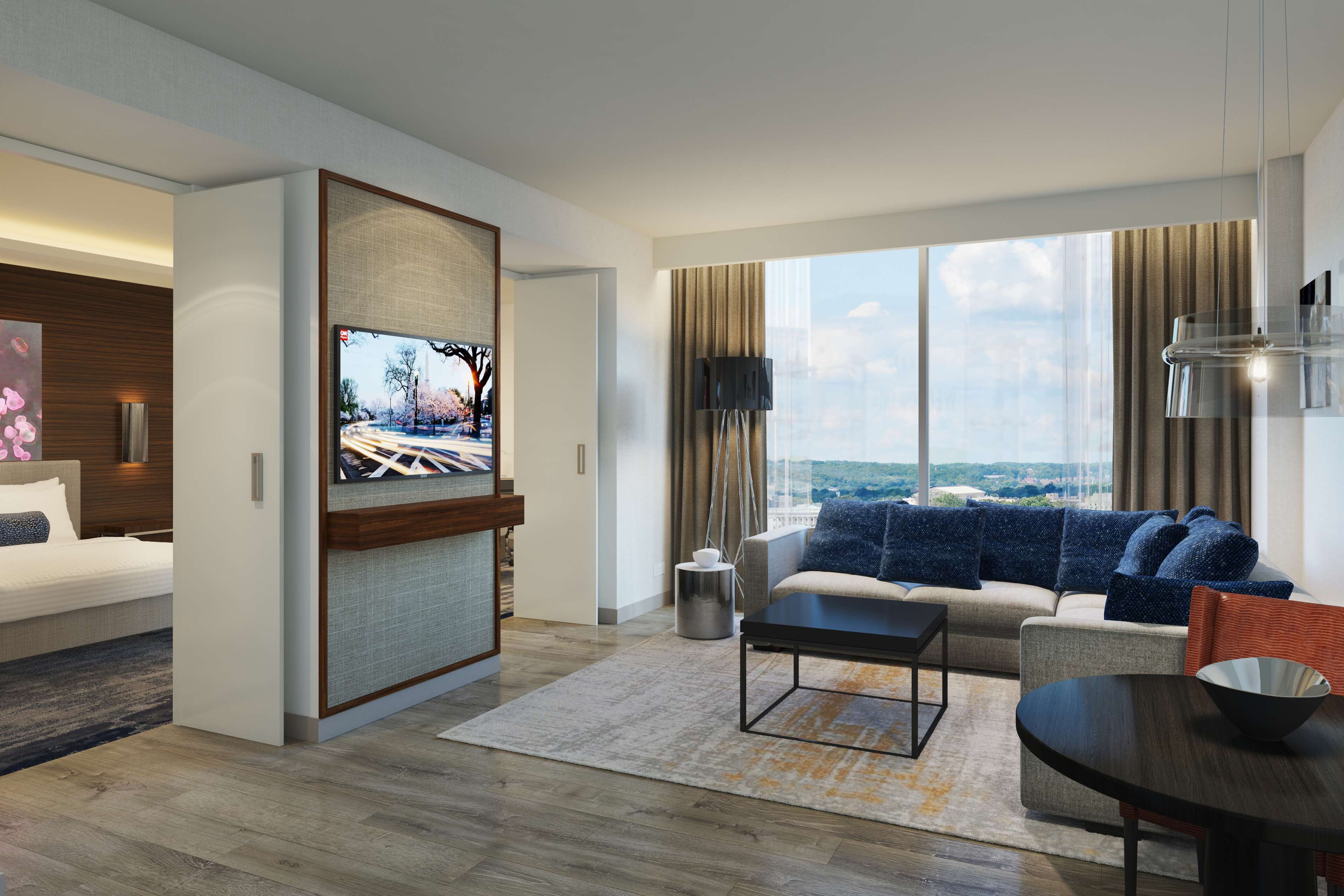 hypo-allergenic bedding, in-room safe, desk, laptop workspace