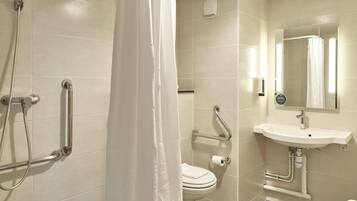 Shower, hair dryer (on request), towels
