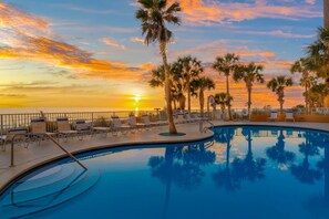 A heated pool