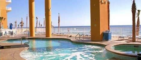 A heated pool