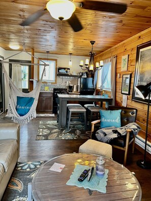 Flat-screen TV, fireplace - Relax & Recharge!Swim/fish/swim/boat in Autumn Lk, SalmonRiverMinsAway-Cottage3 (Altmar)