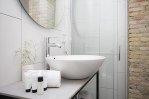 Dusche, Haartrockner, Handtücher