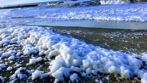 På stranden