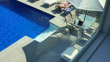 A heated pool